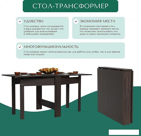 Стол-трансформер Mio Tesoro СБ-1 (венге)