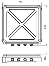 Настольная плита ZorG Technology O 400 (коричневый)