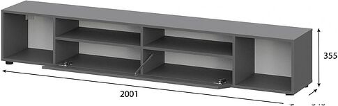 Тумба Mio Tesoro Денвер К для ТВ (графит серый)