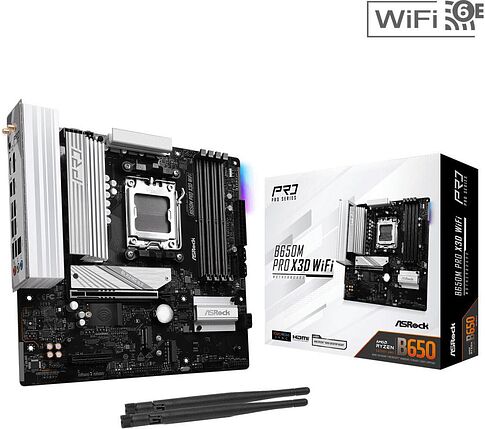 Материнская плата ASRock B650M Pro X3D WiFi