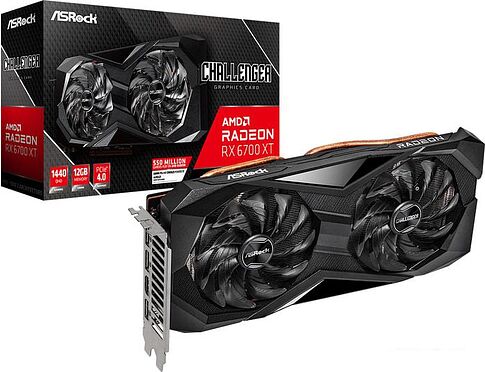 Видеокарта ASRock Radeon RX 6700 XT Challenger D 12GB GDDR6 RX6700XT CLD 12G