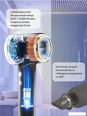 Фен Vivaris VB H8G (серый)