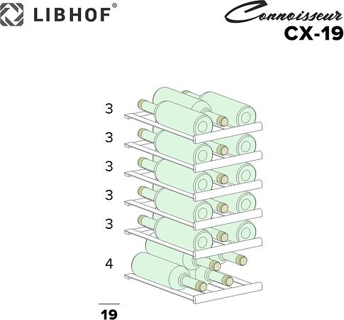 Винный шкаф Libhof Connoisseur CX-19 (черный)