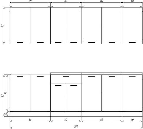 Готовая кухня ЭлиГард Lion 2.6 (дуб сонома/дуб марбург/королевский опал)