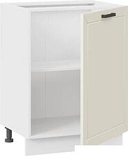 Шкаф напольный Трия Лорас 1Н6 с одной дверью (белый/холст брюле)