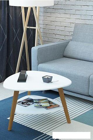 Журнальный столик Калифорния мебель Бруклин (белый)