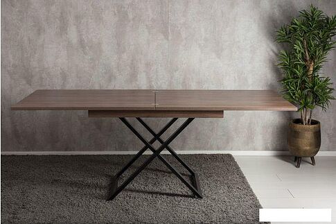 Стол-трансформер Levmar Cross D69/S53 (дуб шамони темный/черный)