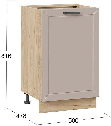 Шкаф напольный Трия Лорас 1Н5 (дуб крафт золотой/холст латте)