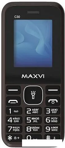 Кнопочный телефон Maxvi C30 (коричневый)