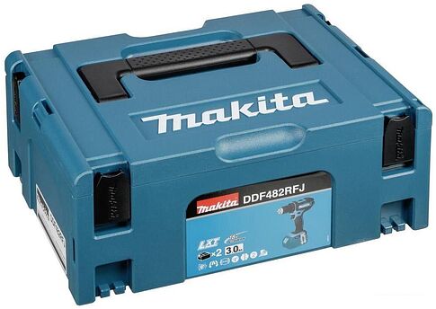 Дрель-шуруповерт Makita DDF482RFJ (с 2-мя АКБ, кейс)