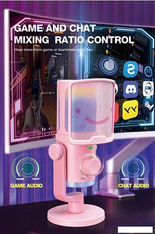 Проводной микрофон FIFINE TAM6 (розовый)