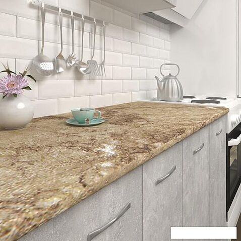 Готовая кухня Mio Tesoro Экстра-лайт 2.2 (ателье светлый/мадрид)