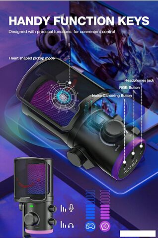 Проводной микрофон FIFINE TAM6 (черный)