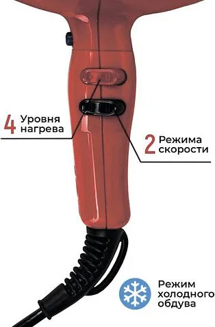 Фен ETI Micro Stratos 3600 (красный)