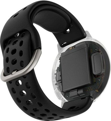 Умные часы Amazfit Active 2 (серебристый, с черным силиконовым ремешком)