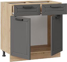 Шкаф напольный Трия Лорас 1Н8Я1 (дуб крафт золотой/холст вулкан)