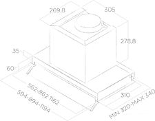 Кухонная вытяжка Elica Boxin IX/A/90 PRF0097839B