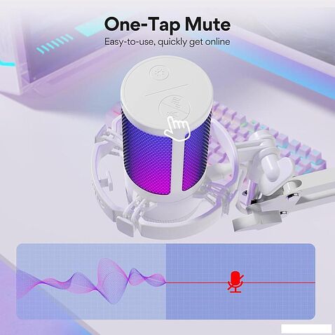 Проводной микрофон Maono DGM20S (белый)