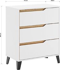 Комод ЭлиГард Eyva 3S (белый)