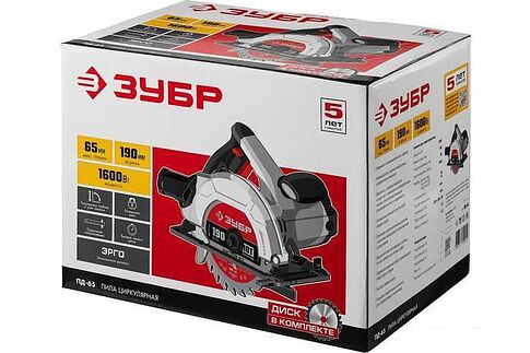 Дисковая (циркулярная) пила Зубр ПД-65