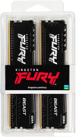 Оперативная память Kingston FURY Beast 2x16ГБ DDR4 3200 МГц KF432C16BB1K2/32WP