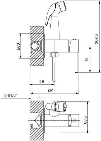 Гигиенический душ Milardo Tidy 001BLR0M08
