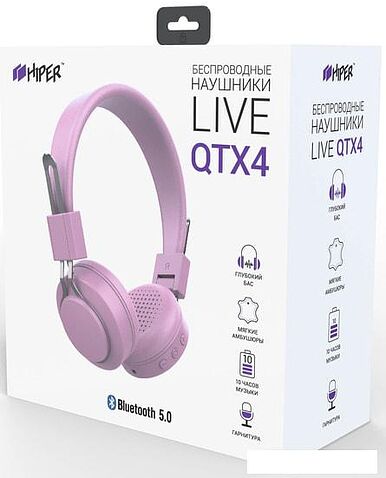 Наушники Hiper Live QTX4 (розовый)