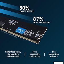 Оперативная память Crucial 16ГБ DDR5 5600 МГц CT16G56C46U5T Оперативная память Crucial 16ГБ DDR5 5600 МГц CT16G56C46U5T