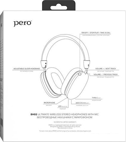 Наушники Pero BH02 (черный)