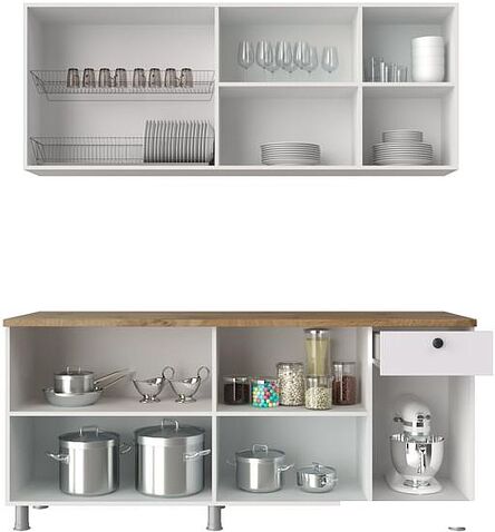 Готовая кухня НК-Мебель Деми 180 76144509 (белый)