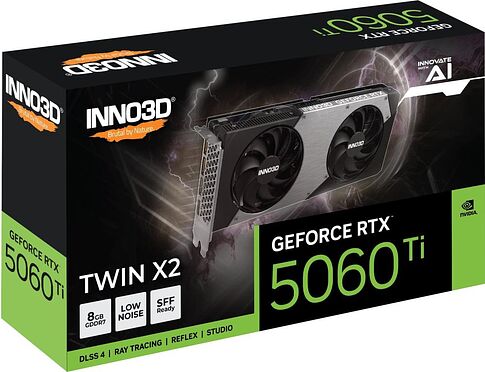 Видеокарта Inno3D GeForce RTX 5060 Ti 8GB Twin X2 N506T2-08D7-193075N