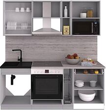 Готовая кухня Интерлиния Gloss 2.0 (капучино/капучино)