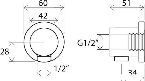 Шланговое подключение Ravak X07P004