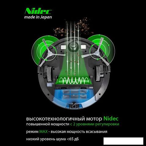 Робот-пылесос Pioneer VC704R (черный)