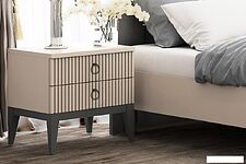 Тумба Ангстрем Хилтон спальня ХТ-302.03 (Д) исп.3 (Д2, кашемир серый)