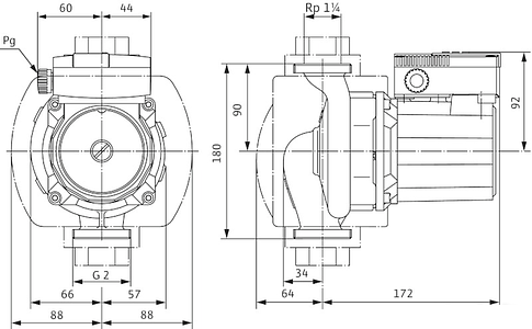 Циркуляционный насос Wilo TOP-Z 30/7 (3~400 V, PN 10, RG)