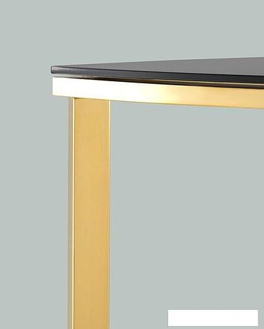 Консольный стол Stool Group Альба 115x30 ECST-095-SR-TG (стекло черное/сталь золото)