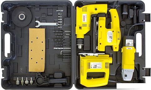 WMC Tools WMC-04 (ударная дрель, угловая шлифмашинка, электролобзик, шлифмашинка)