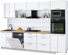 Готовая кухня Интерлиния Мила Gloss 3.0-ПМ1 (белый/белый/дуб бунратти) Готовая кухня Интерлиния Мила Gloss 3.0-ПМ1 (белый/белый/дуб бунратти)