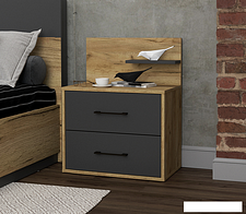 Тумба Интерлиния Loft LT-Т55 (дуб золотистый-антрацит)