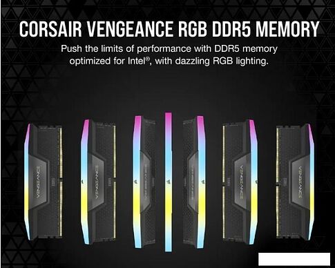 Оперативная память Corsair Vengeance RGB 2x16ГБ DDR5 7200 МГц CMH32GX5M2X7200C34