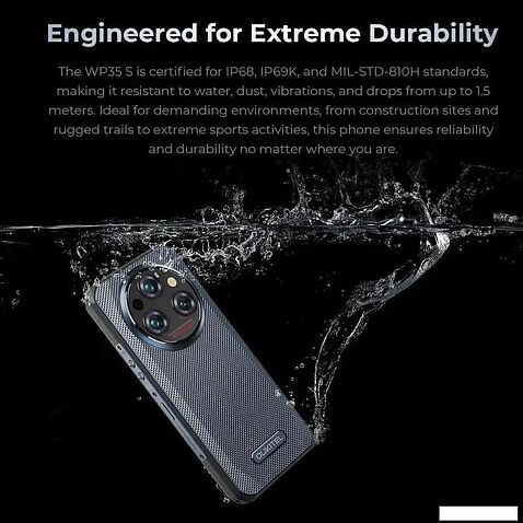 Телефон Oukitel WP35S 6GB/256GB (серый)