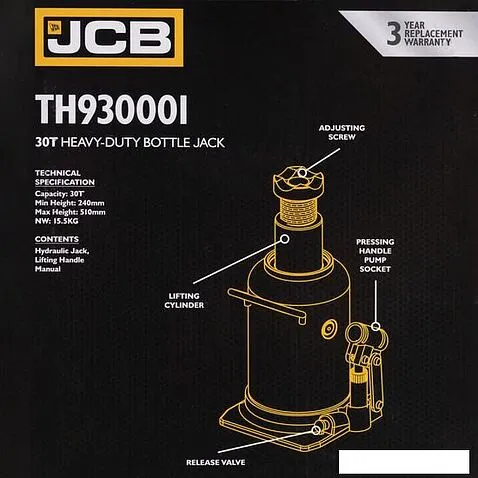 Бутылочный домкрат JCB TH930001 (30т)