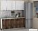 Готовая кухня ЭлиГард Lion 1.8 (белый структурный/дуб нокс/малага)