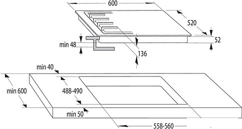 Варочная панель Gorenje GKTW642SYW