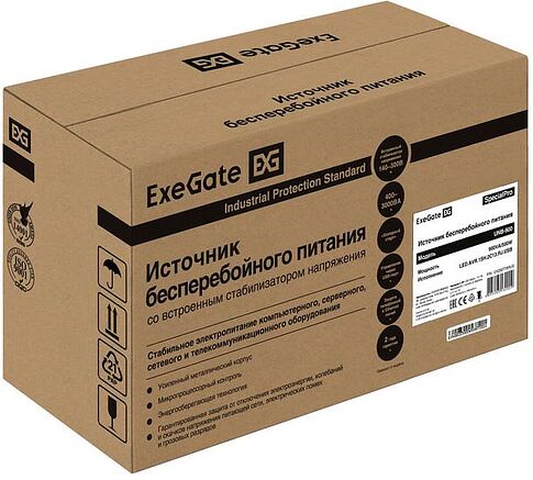 Источник бесперебойного питания ExeGate SpecialPro UNB-900.LED.AVR.1SH.2C13.RJ.USB EX292778RUS
