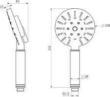 Душевая лейка Lauter Nevada 21S10146