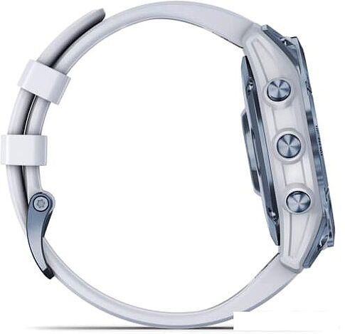 Умные часы Garmin Fenix 7 Sapphire Solar 47 мм (голубой минерал/белый камень)