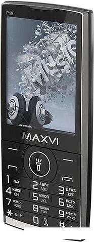 Кнопочный телефон Maxvi P19 (черный)
