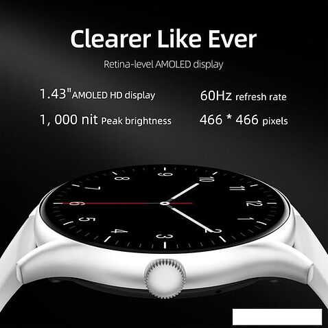 Умные часы QCY Watch GT (серебристый/белый)